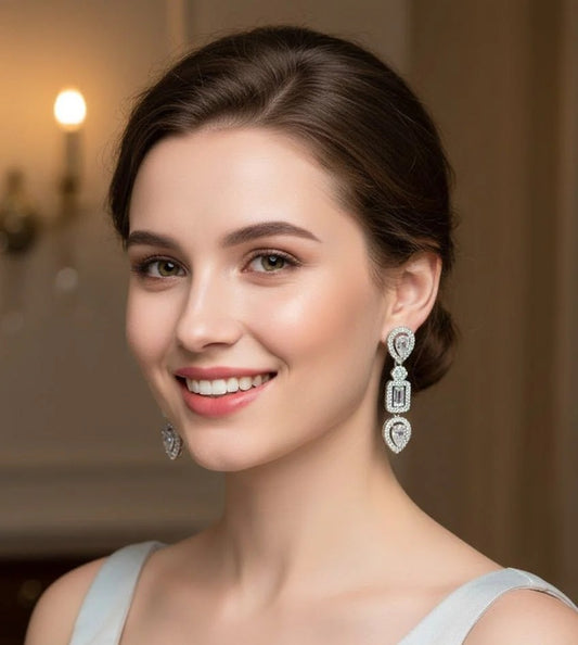 Crystal Leaf Grace Earrings