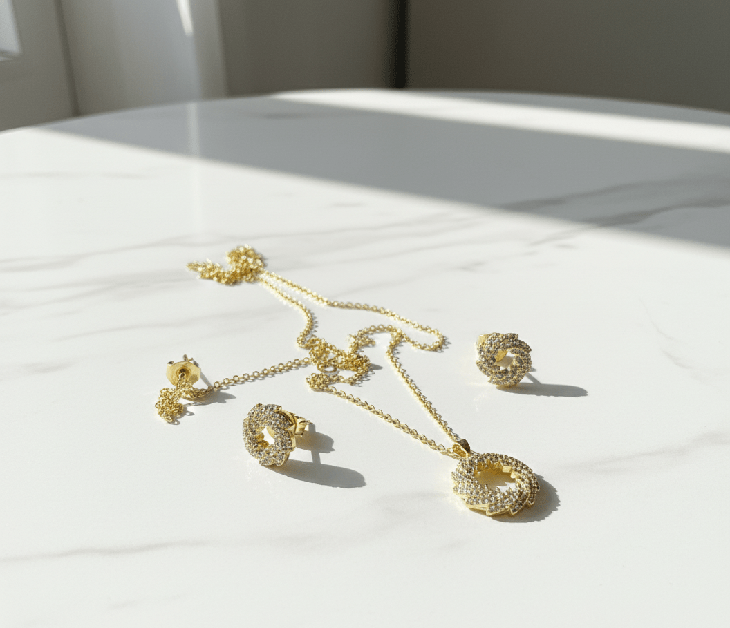 Royal Crown Circle Jewelry Set