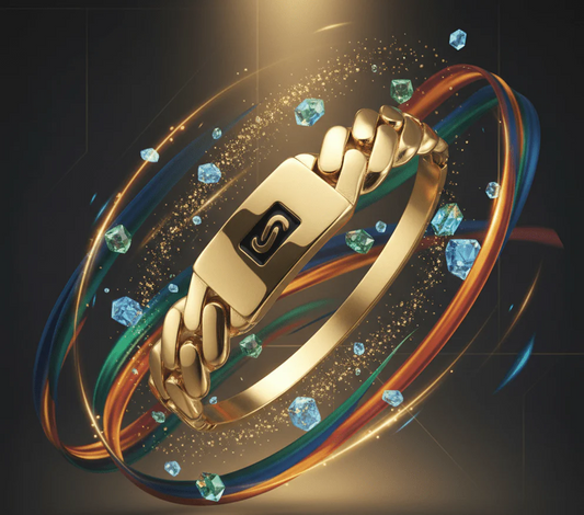 Chain Accent Hinged Bangle